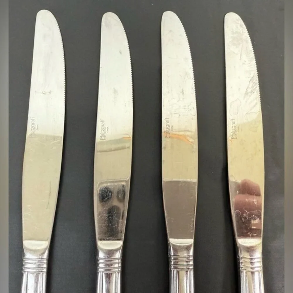 PFALTZGRAFF Nouveau Lot of 4 Knives Stainless Cutlery Flatware Pattern‎ PFFNOU